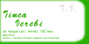 timea verebi business card